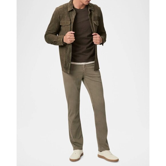 Paige Normandie Transcend Jeans in Vintage Weathered Mushroom - Picture 2 of 5